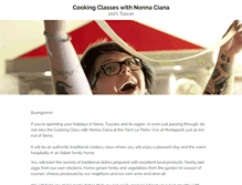Tablet Screenshot of cookingclassesnonnaciana.com